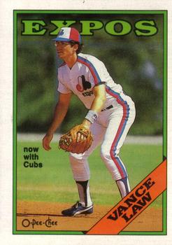 1988 O-Pee-Chee Baseball Cards 346     Vance Law#{Now with Cubs